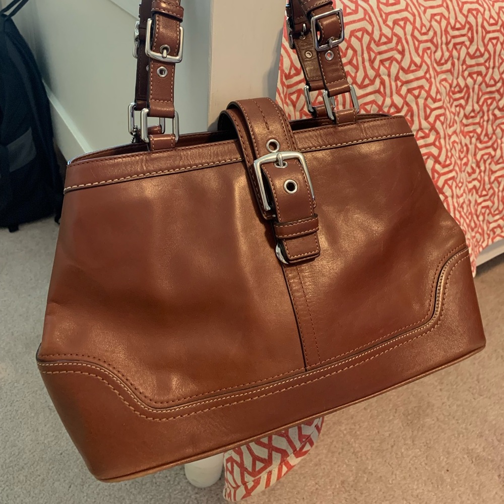 Brown Coach handbag